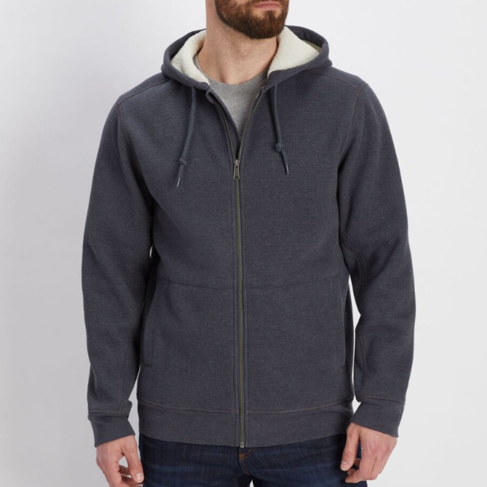 Duluth Trading Company men’s thermal Sherpa lined zip up hoodie